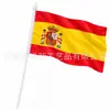 Bandera Manual Española Amazon Cross 14*21cm Bandera Nacional Española Palo Sólido Blanco Bandera de Poliéster