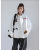 Suéter con Bordado de Toalla de Dibujos Animados Divertido para Hombres y Mujeres Primavera Diseño Americano Oversize Chaqueta con Botones para Pareja