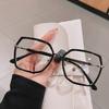 Estilo Coreano Marco Negro de Moda Marco Pequeño Luz Anti-Azul Lentes Lisos para Mujer Marco de Lentes Ultraligero TR90 para Hombre