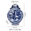 Jarrón de porcelana antigua azul y blanca pintado a mano de cerámica Jingdezhen, arreglo floral, decoración de estilo chino para sala de estar, adornos para mueble de TV del hogar