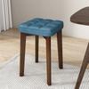 Banco Nórdico Pequeño Silla de Tela Tecnológica para el Hogar Almacenamiento para Sala de Estar Apilable Sencillo Madera Maciza Taburete Cuadrado para Vestidor