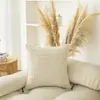 Funda de Cojín Rayada de Pana Transfronteriza Color Sólido Funda de Almohada Decorativa para Sofá de Sala de Estar Fabricante en Stock