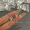 Collar de Mariposa Fantasma de Diamantes Completos Modelo Nuevo de Gama Alta, Cadena para Clavícula de Moda de Lujo Ligero Nicho para Mujer, Pulsera de Mariposa Dorada Clara