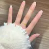 Anillo de acero de titanio mate estrellado de lujo de alta gama para mujer, moderno y versátil, anillo liso popular de nicho para parejas
