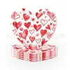 Nuevo producto transfronterizo: mantel temática del Día de San Valentín con corazón rojo, ramo para fiesta de pareja, decoración de plato de papel en forma de corazón
