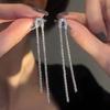 Exquisitos pendientes largos y sencillos de Gympani con borlas semicirculares para mujer, diseño de nicho de moda 2023, pendientes distintivos