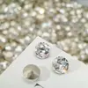Rhinestones Blancos de Espalda Puntiaguda para Uñas, Deslumbrantes Rhinestones de Vidrio Blancos Transparentes Gruesos Cuadrados Irregulares con Forma de Corazón en Forma de Caramelo de Roca para Decoración de Uñas