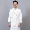 Ropa de trabajo de chef multicolor para hombre de manga larga soporte Traje de hotel comedor cocina restaurante ropa de otoño e invierno ropa de cocina