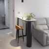 Pata de mesa de hierro forjado personalizada, tablero de roca, mesa de centro, base de barra, columna romana de metal, columna de soporte semicircular, soporte de pie de mesa