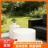 Taburete Asiento Cilíndrico de Color Sólido de Concreto en Estilo Madera Natural para Uso en Hogar Privado, Mesa de Centro para Interiores Resistente a la Humedad y Duradera, Personalizable