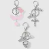 Dulce Elegante Moderno Versátil Oso CCB Cruz Corazón Brillo Fino Alas Estrella Llavero Colgante para Bolso