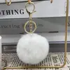 Llavero colgante de bola de peluche de 8 cm de imitación de piel de conejo Rex, accesorios de joyería para ropa y equipaje transfronterizos