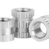En Stock Tuercas Moldeadas por Inyección de Acero Inoxidable 303 M2-M10 Agujero Pasante Rosca Recta Tuercas Anticorrosión Embebidas Tuercas Moleteadas