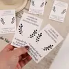 Rama de olivo blanca simple Fe Gratitud Navidad Joyería para Parejas Tarjeta Etiqueta de Papel Pulsera Collar Tarjeta de Empaque
