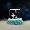 Lámpara de Noche de Cristal Incrustado 3D Medusa y Ballena Serie Océano Luminoso, Decoración Creativa de Mesa para Dormitorio, Regalo de Cumpleaños