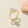 Anillo de pétalos en forma de corazón transfronterizo de AliExpress dulce fresco diseño de moda anillo abierto fabricantes femeninos joyería al por mayor