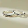 Anillo de pareja de plata con patrón retro popular de talla Chenrui, anillo de cruz, joyería simple transfronteriza, suministro directo de fabricantes