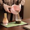 Venta Caliente Transfronteriza Set de Herramientas para Matcha Color Rosa Flor de Cerezo Juego de Siete Piezas con 100 Batidores de Té, Cuchara para Té y Tazón de Matcha con Pico de Águila