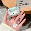 Funda para Auriculares Colgante de Gato de Dibujos Animados para Chica, Expresión de Manzana, para iPhone 4/5, Adecuada para AirPods Pro3/2, Funda Protectora