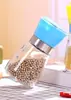 Oferta Especial Vidrio para Condimentos Cocina Molinillo Manual de Pimienta Molinillo de Acero Inoxidable Almacenamiento de Pimienta Botella para Condimentos Polvo