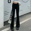 Pantalones de Mezclilla Micro-La para Mujer Talla Pequeña de 9 Puntos de Campana Primavera y Verano 2024 Nuevos Pantalones de Herradura de Cintura Alta Retro Adelgazantes