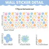 Nuevos Adhesivos de Azulejo Decoración de Pared para Habitación Infantil de Mariposa y Flor de Colores de Amazon Pegatinas de Transformación DIY para Armarios