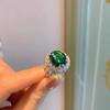 Nuevo Anillo Europeo y Americano para Mujer Tesoro de Color Rubí Multicolor Tesoro Azul Púrpura Popular Circonita Estilo Retro Abierto Joyería Elegante