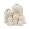 Bolsa de algodón con cordón, venta al por mayor, embalaje de regalo de joyería Wenwan, bolsa de algodón con cordón para almacenamiento de viaje