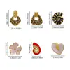 Pendientes Geométricos de Acero Inoxidable 304 con Forma de Corazón y Concha, No se Desvanecen, Pendientes de Moda y Versátiles, Joyería con Forma de Corazón