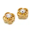 Novas Contas Espaçadoras Francesas de Alta Qualidade Cravejadas com Diamantes Aço Inoxidável Revestido a Vácuo Cor Duradoura Espaçador Cristal Material para Miçangas DIY