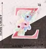26 Letras Inglesas Patch Flor Tecido Aplique Moda Casal Jardim de Infância Crianças Bordado Colorido Patch Decorativo