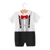 Ropa de bebé verano ropa de bebé clase a recién nacido un año caballero mameluco de manga corta enterizo ropa para niños