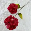 Meiyi Flor de Hidrangea Pirulito de 2 Cabeças Artificial para Decoração de Banquete de Casamento Novo Estilo, Flor de Bola para Festa de Hotel, Flor de Seda Artesanal