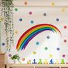 FX-D420 colorido ponto arco-íris quarto infantil sala de estar casa decoração de fundo adesivo de parede atacado autoadesivo