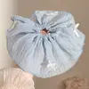 Goma para el pelo de cuadros estampada estilo Ins con alta elasticidad, Scrunchie para mujer con una belleza de cuento de hadas, Accesorio para el pelo de elegancia perezosa estilo francés