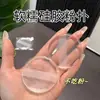 Esponja de Maquillaje de Polvo de Silicona Transparente Jelly Cojín de Aire Esponja de Maquillaje Loción Corporal Crema BB Esponja de Polvo Uso Húmedo y Seco, Sin Polvo