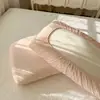 Funda de Almohada Acolchada de Algodón de Color Sólido Cubierta de Almohada Protector de Almohada Algodón Puro Universal Látex Espuma de Memoria Funda de Almohada Antideslizante Lavable a Máquina