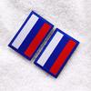 Insignia bordada por computadora, bandera rusa, parche bordado de doble cara con velcro, brazalete con insignia bordada autoadhesiva