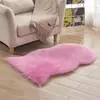 Alfombra Decorativa de Imitación Lana Gruesa Irregular Felpa para Mesa de Café Cojín para Sala de Estar Cojín para Silla Manta de Cama