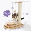 Poste Arranhador de Gato Criativo de Madeira Camada Dupla Brinquedo para Gato com Bola de Pista Interativa para Uso Doméstico Estrutura Arranhador de Gato de Madeira Maciça