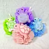 Bolas de Baño de Tortuga de Dibujos Animados Personalizadas por el Fabricante para Uso en Casa, Flor de Baño de Juguete Linda para Niños, Exfoliante de Espalda, Artefacto de Baño, Bola de Baño