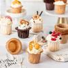 Topper para cupcake de papel, horneado casero, resistente a altas temperaturas, molde para bandeja de papel para muffins, decoración, especial para horno, taza rizada