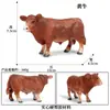 Modelo Animal Sólido Simulación Vaca Búfalo Ganado Amarillo Rinoceronte Ganado Bisonte Toro Juguete Cognitivo para Niños Adorno