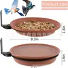 Alimentador de Pássaros Amazon para Jardim Externo Pendurado Bacia de Banho para Pássaros Metal Ferro Forjado Comida para Pássaros Liga de Artesanato