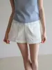 2026 Shorts Casuais Simples de Cintura Alta em Linha A para Mulheres, Verão Soltos de Perna Reta Versáteis de Perna Larga Emagrecedores Estilosos Hot Pants