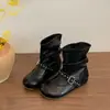 Botines de correa con hebilla estilo retro para mujer, moda otoño e invierno 2026, botas de plataforma con remaches, botas de moda cómodas, botas elásticas