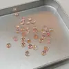 Paquete de Materiales DIY para Ramo de Piedras Sueltas Flash de Dos Tonos Zirconia Cúbica Oxidada de 4 mm Color Degradado Accesorios Hechos a Mano Combinación