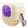 Bandeja Sanitaria para Gatos Esterilizada con UV, Completamente Cerrada, Antisalpicaduras, Antiesparcimiento de Arena, Desodorizante, Inodoro Grande para Gatos, Suministros para Mascotas