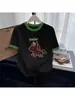 Camiseta de Algodón Elegante con Bloques de Color y Manga Corta para Mujer con Cuello Colorido, Camiseta Básica Versátil de Moda para Primavera y Verano