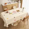 2026 Novo Estilo Luxo Leve High-End Estilo Fofo Retangular Toalha de Mesa Doméstica Toalha de Mesa de Desenho Animado À Prova d'Água e de Óleo Sem Lavagem